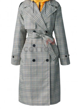 Succession Sarah Snook (Shiv Roy) Grey Coat